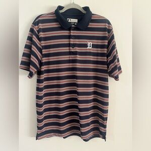 Detroit Tigers Genuine Merchandise Striped Mens Polo Large